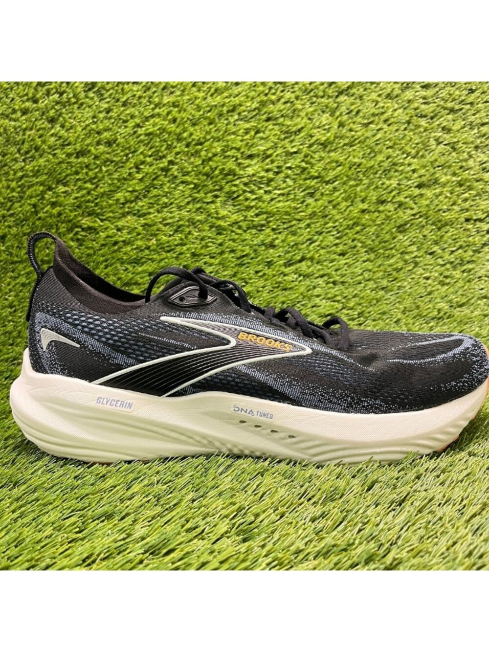 Brooks Glycerin 22 Mens Size 12.5 Black Blue Athletic Running Shoes Sneakers